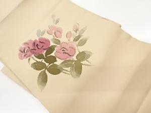 作家物　塩瀬花葉模様名古屋帯